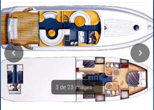 Motor Yacht Fairline SQUADRON Plan du bateau