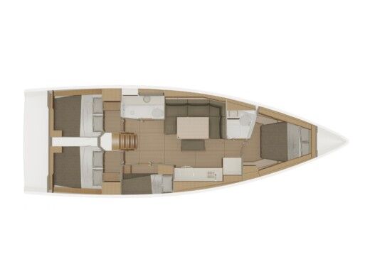 Sailboat Dufour Dufour 430 Grand Large Planimetria della barca