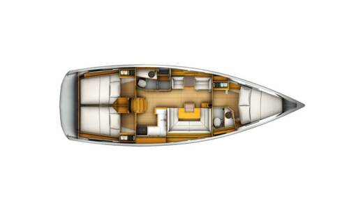 Sailboat Jeanneau Sun Odyssey 419 Plano del barco