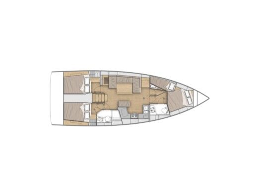 Sailboat Beneteau Oceanis 40.1 Plan du bateau