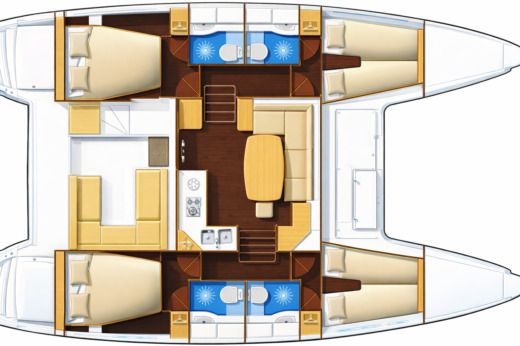Catamaran Lagoon 400 Planimetria della barca