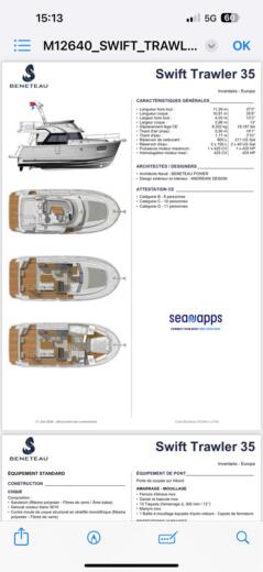 Motorboat Beneteau Swift Trawler 35 Boot Grundriss