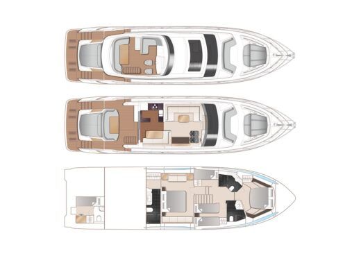 Motor Yacht Princess Yachts Princess S65 Boat design plan
