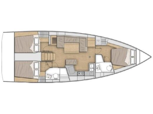 Sailboat Beneteau 40.1 Boat layout