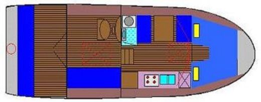 Without license Excellent Excellent 900 Plattegrond van de boot