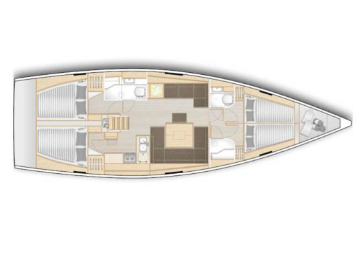 Sailboat Hanse 458 boat plan