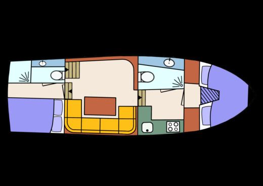 Houseboat Veritas Elite Veha 1000 AK Boat layout