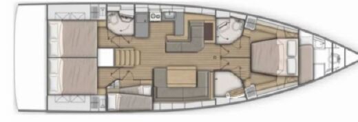 Sailboat Beneteau Oceanis 51.1 Σχέδιο κάτοψης σκάφους