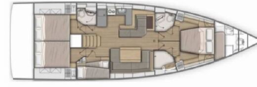 Sailboat Beneteau Oceanis 51.1 Boat layout