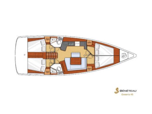 Sailboat BENETEAU OCEANIS 45 boat plan