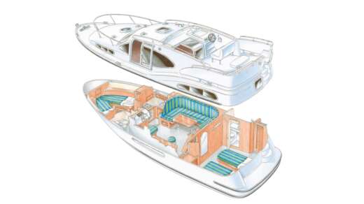 Houseboat Europa 300 Plattegrond van de boot