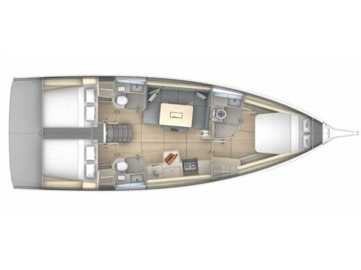 Sailboat Dufour 41 Plan du bateau