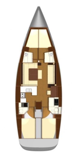 Sailboat Dufour 485 Grand Large Plan du bateau