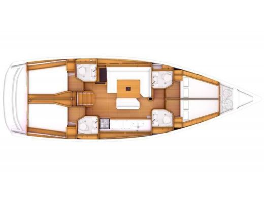 Sailboat  Sun Odyssey 469 Σχέδιο κάτοψης σκάφους