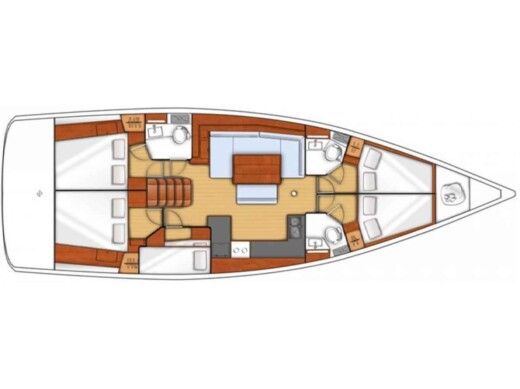 Sailboat  Oceanis 48 Plano del barco