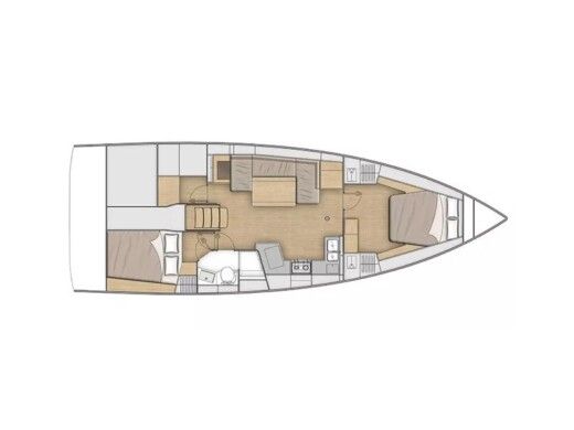 Sailboat  Oceanis 40.1 Plano del barco