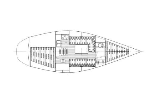 Sailboat Dehler Optima 101 Boot Grundriss