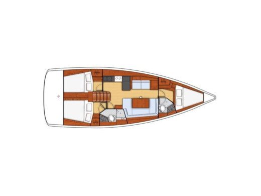 Sailboat Beneteau Oceanis 41.1 boat plan