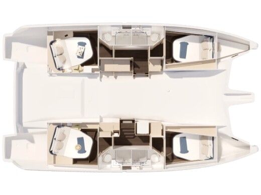 Catamaran  Fountaine Pajot New 44 Planimetria della barca