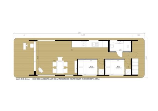 Houseboat WOMA D13 boat plan