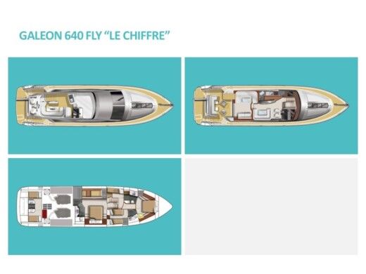 Motor Yacht GALEON 640 Boot Grundriss