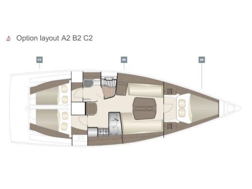 Sailboat Dehler Dehler 38 SQ Boat layout