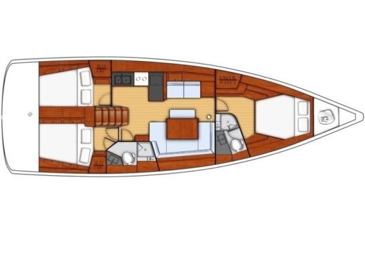Sailboat BENETEAU OCEANIS 45 Boat layout