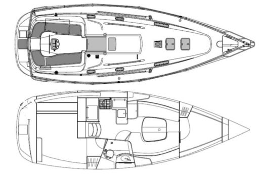 Sailboat Beneteau Oceanis 331 Boat layout