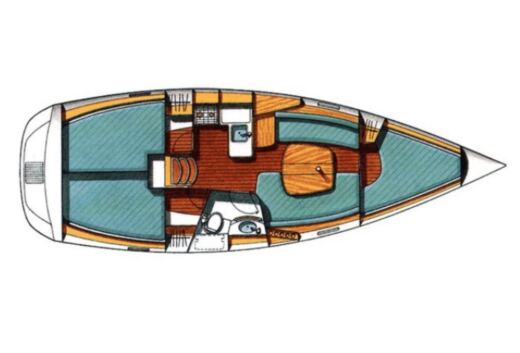 Sailboat Beneteau Oceanis 321 boat plan