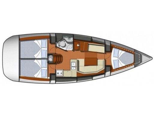 Sailboat  Sun Odyssey 36i Plan du bateau