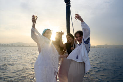 Enjoy an unforgettable day at sea aboard our 12-meter sailing yacht in Barcelona Welcome aboard!