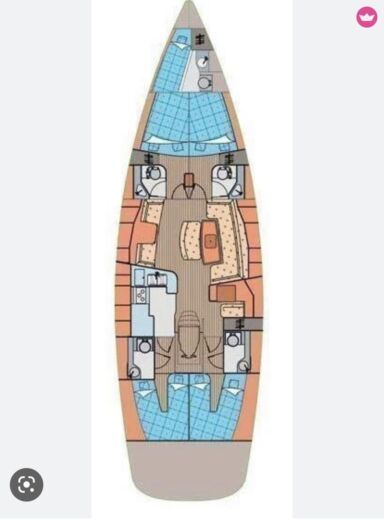Sailboat ELAN 514 IMPRESSION Plano del barco