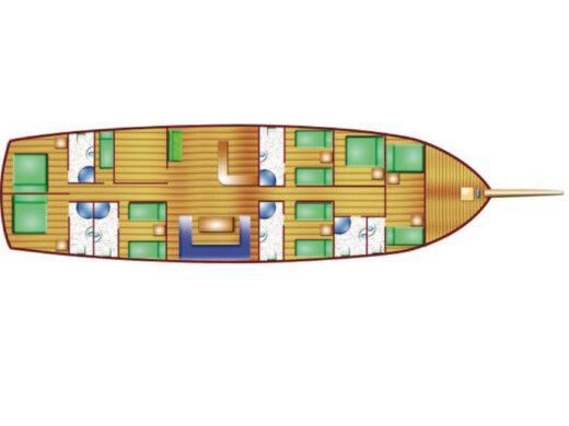 Sail Yacht  Gulet Serenad Boat layout