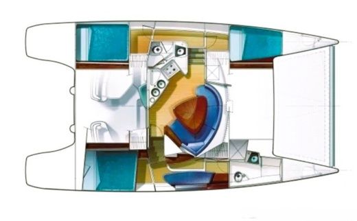 Catamaran Fountaine Pajot Lavezzi 40 boat plan