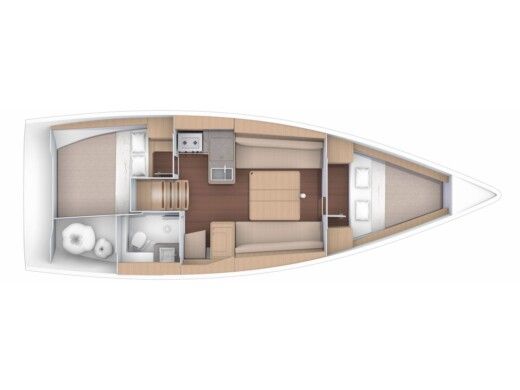 Sailboat  Dufour 360 Grand Large boat plan