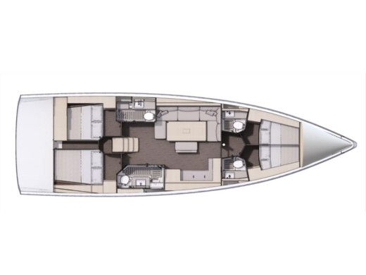 Sailboat Dufour 470 Gran Large Planimetria della barca