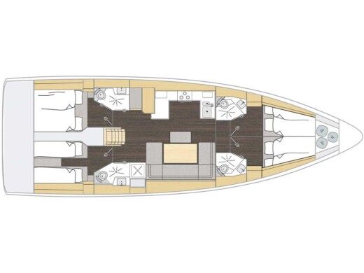 Sailboat  Bavaria C46 boat plan