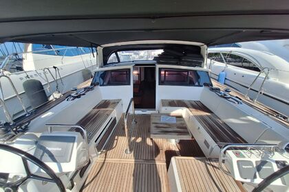 Large modern sailboat