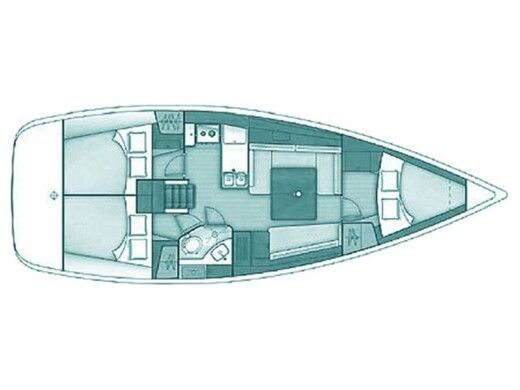 Sailboat BENETEAU OCEANIS 37 Boat layout