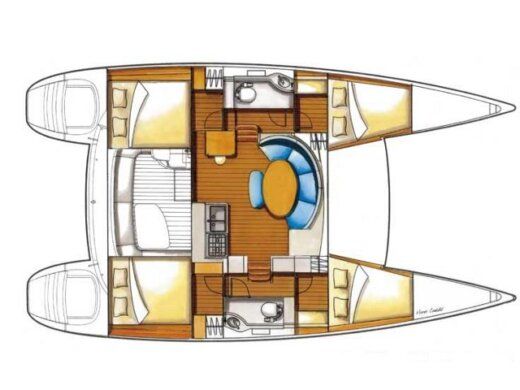 Catamaran LAGOON LAGOON 380 S2 Boot Grundriss