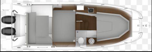 Motorboat Beneteau Flyer 9 Boot Grundriss