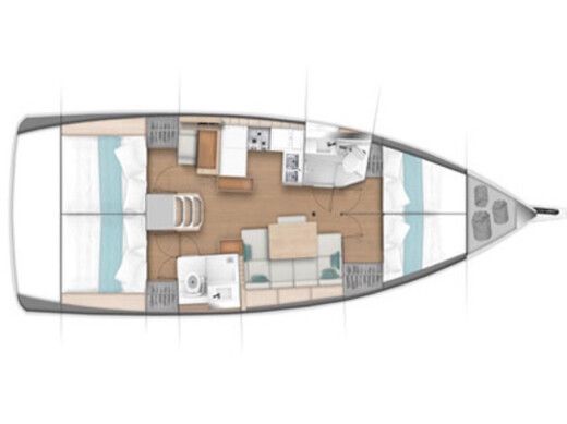 Sailboat Jeanneau Sun Odyssey 440 Boat layout