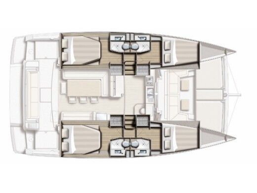 Catamaran BALI - CATANA 4.1 Boat layout