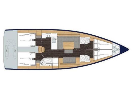 Sailboat Bavaria C45 Planimetria della barca