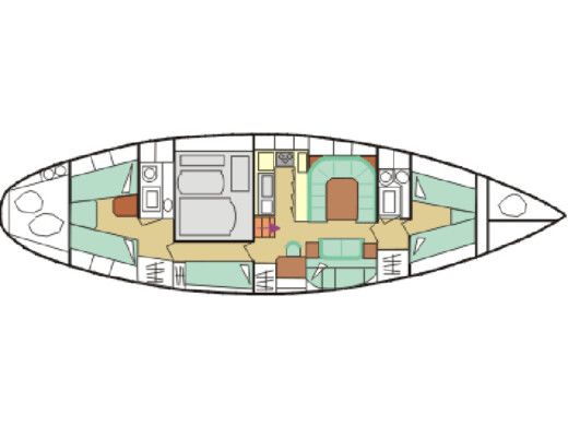 Sailboat AMEL MARAMU Planimetria della barca