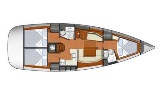 Sailboat Jeanneau Sun Odyssey 42i Performance Boat design plan