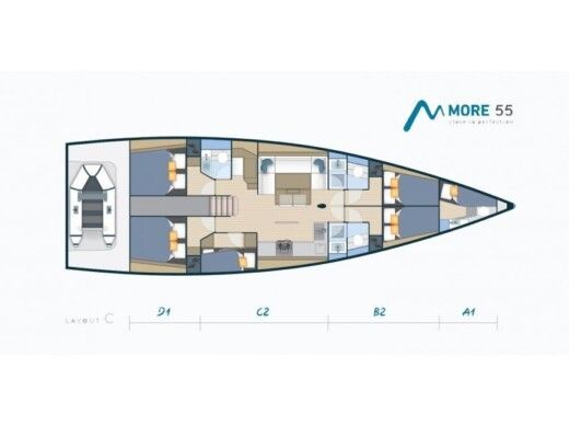 Sailboat More More 55 Boat layout