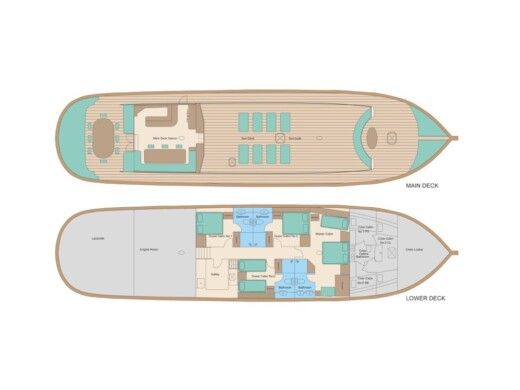 Gulet Korčula custom built Gulet Carpe Diem 7 Boat layout