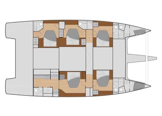 Catamaran Fountaine Pajot Samana 59 boat plan