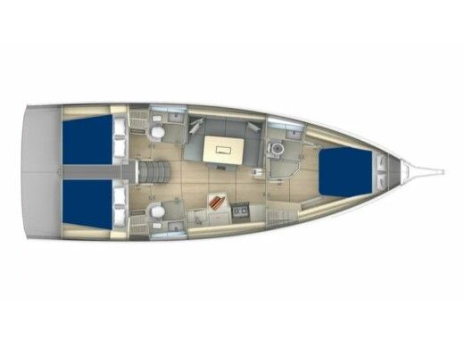 Sailboat  Dufour 41 boat plan